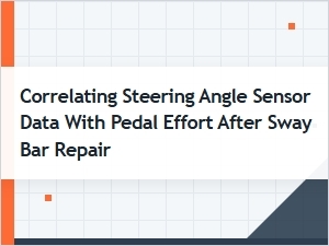 Correlating Steering Angle Sensor Data and Pedal Effort